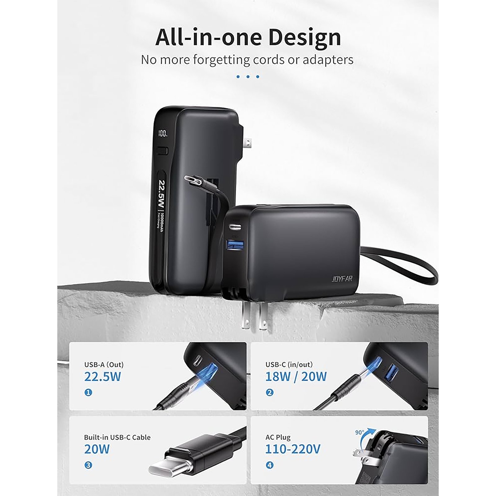 PowerBank Joyfar 10000mAh 22,5W - Imagen 6
