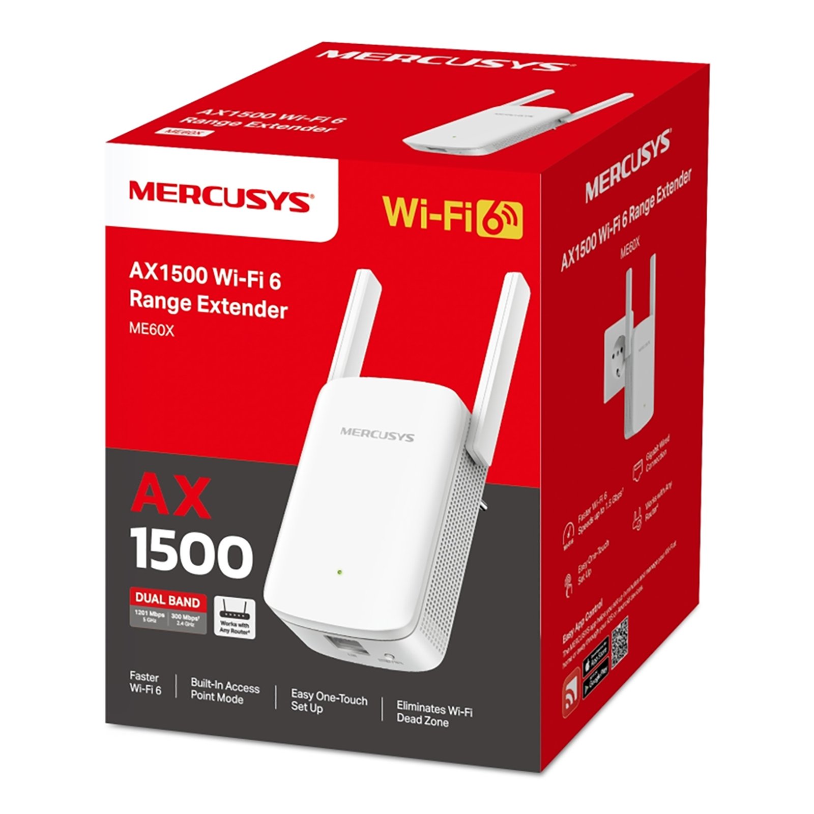 Extensor de Red Mercusys Me60x Wifi 6 De Doble Banda Ax1500 - Imagen 5