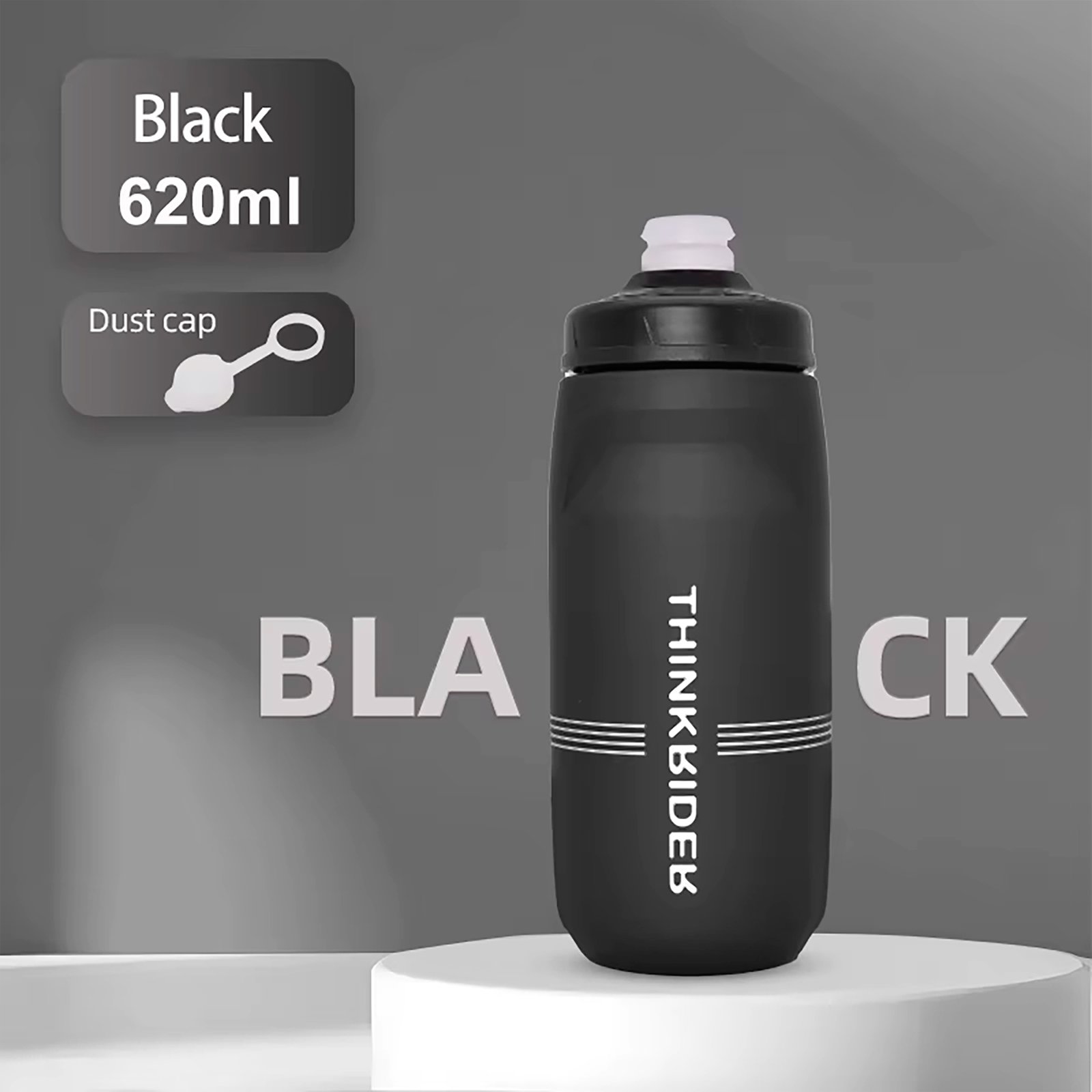 Botella Para Ciclismo Thinkrider 620ml Antideslizante Tapa Con Bloqueo - Imagen 3