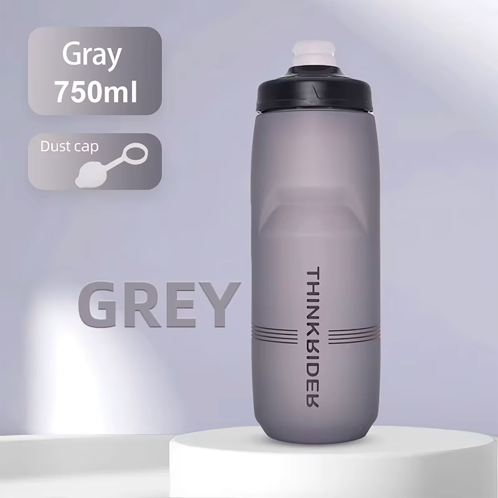 Botella Para Ciclismo Thinkrider 750ml Antideslizante Tapa Con Bloqueo - Imagen 3