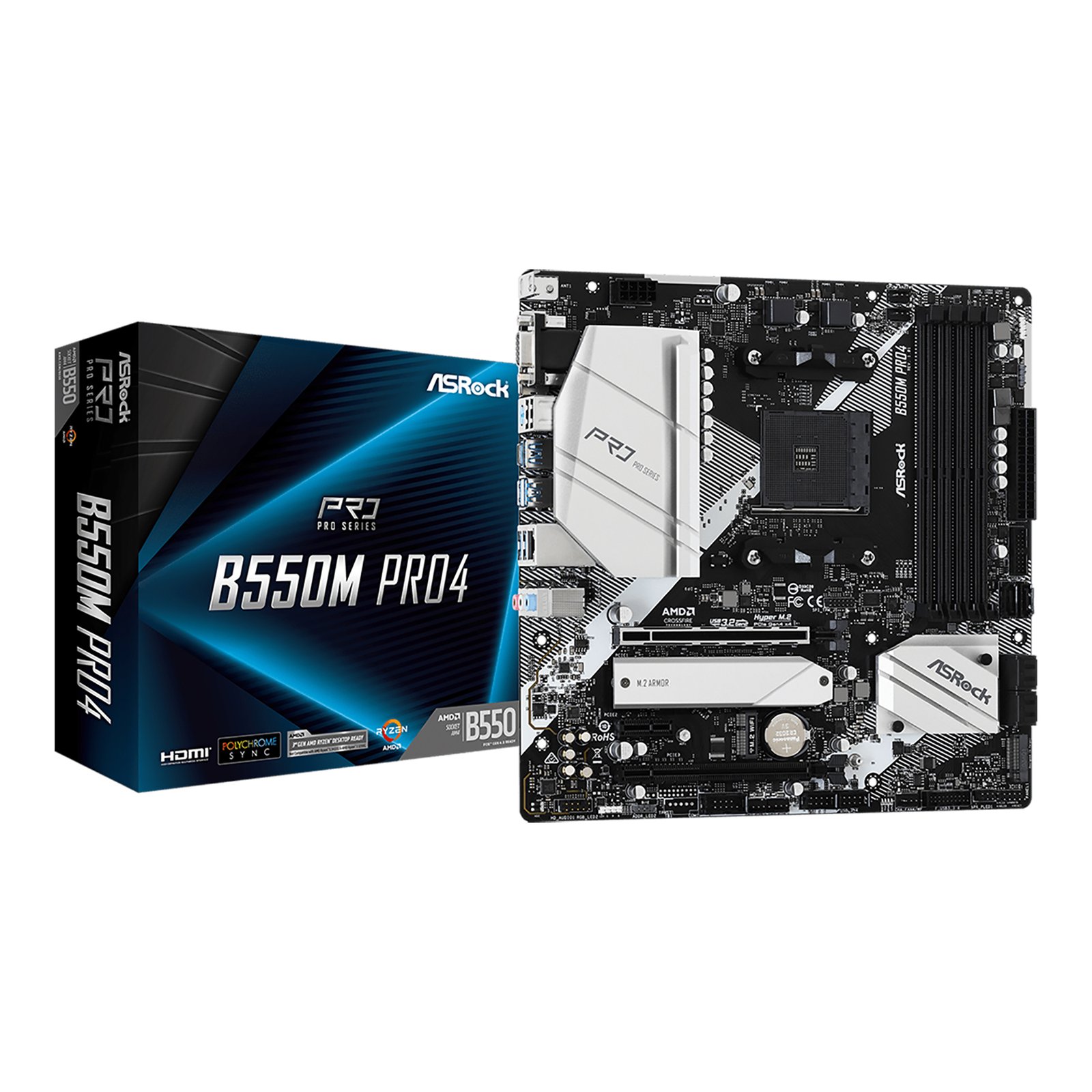 Tarjeta Madre Asrock B550M PRO4 Socket AM4 - Imagen 3