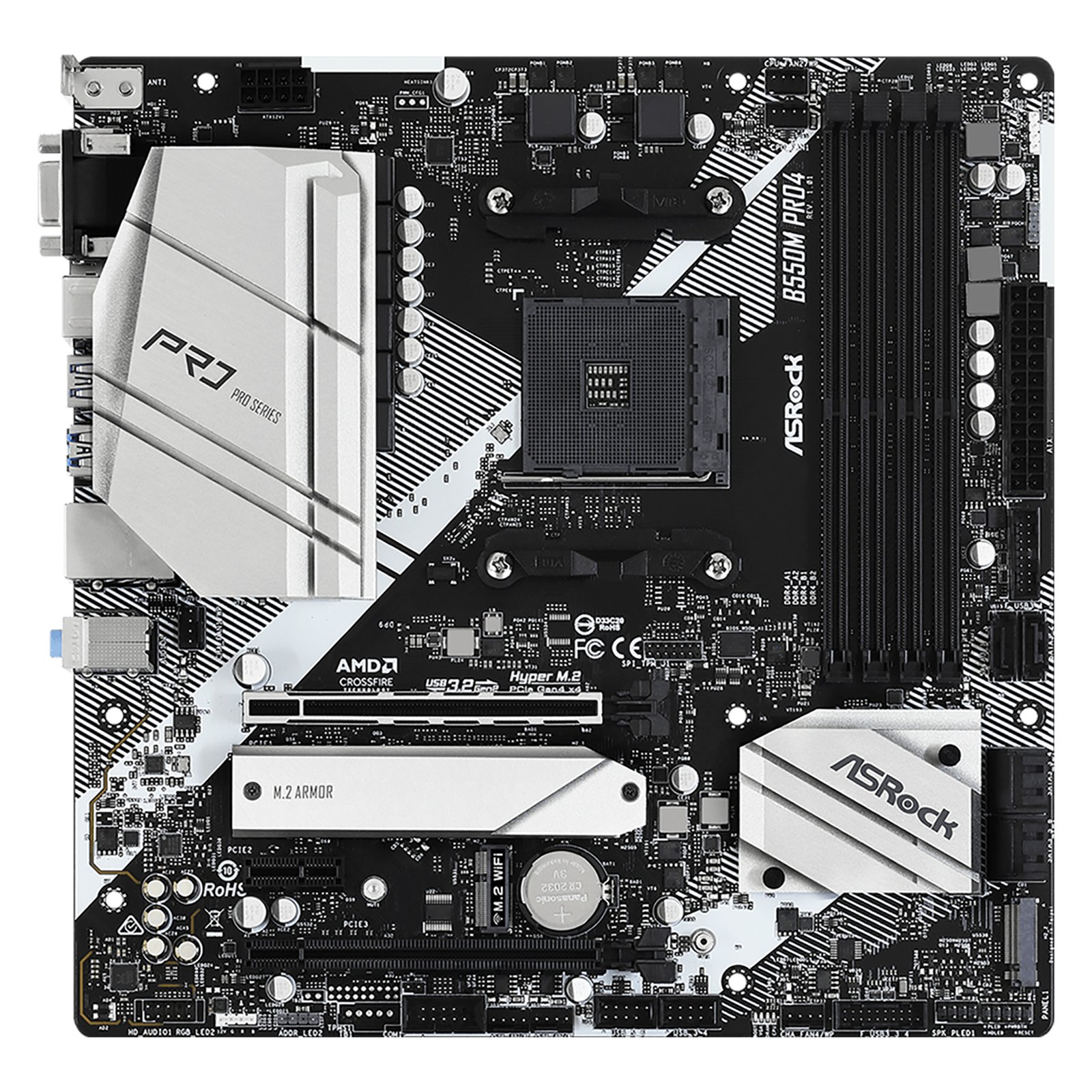 Tarjeta Madre Asrock B550M PRO4 Socket AM4 - Imagen 2